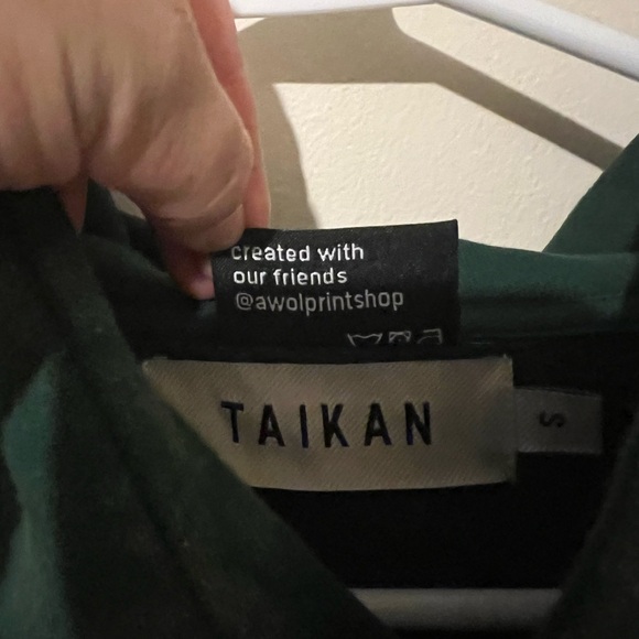 TAIKAN X  Portal Green Hoodie Size Small 100% Cotton - Picture 4 of 9